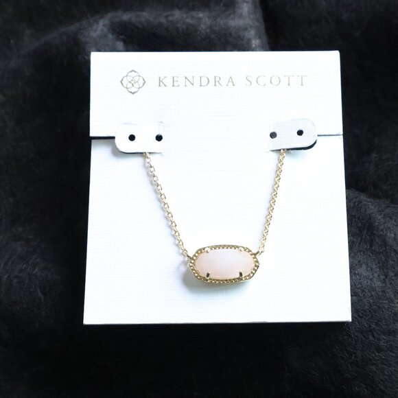 Kendra Scott Jewelry - Kendra Scott Elisa Gold Necklace Rose Quartz